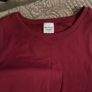 Athleta Crimson Crew Neck Top